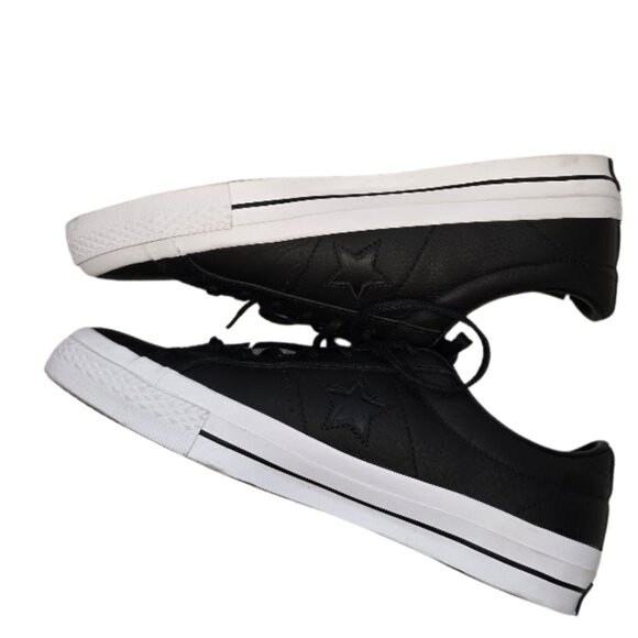 Converse One Star Leather low-top sneakers Black size 10 - Picture 7 of 7